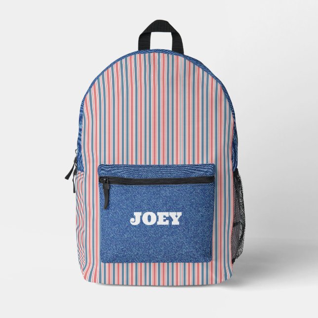 Personalised All-American  Printed Backpack (Front)