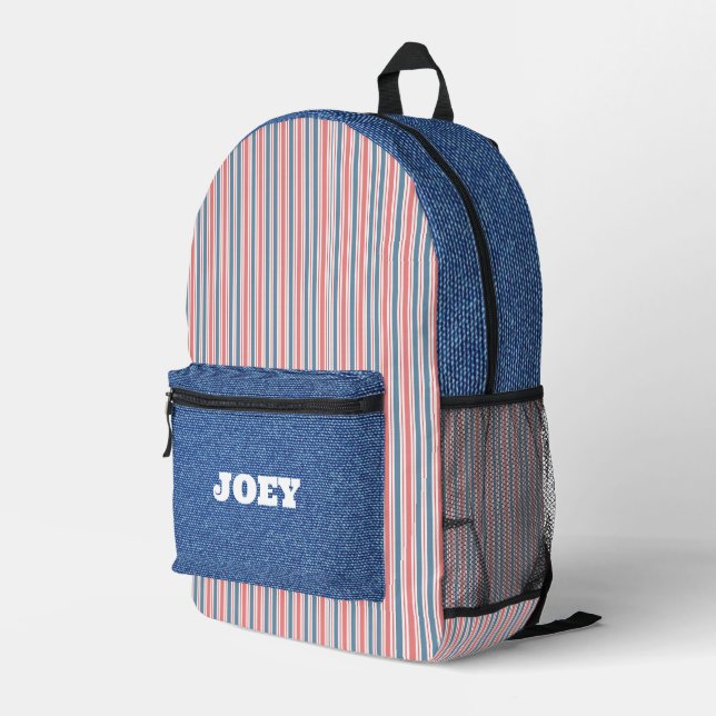 Personalised All-American  Printed Backpack (Back Corner Right)