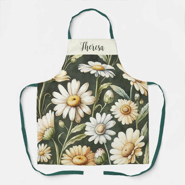 Personalised All-Over Print Apron, Daisy Apron, Apron (Front)