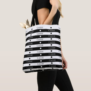 Personalised All Over Print Stripes Tote Bag