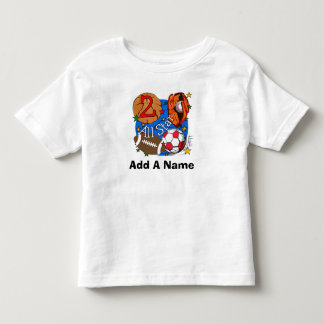 Personalised All Star Sports 2nd Birthday Tshirt