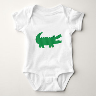 Personalised alligator print baby bodysuit