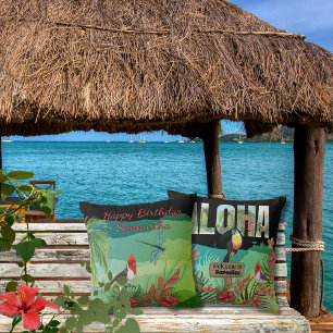 Personalised Aloha Tropical Beauty Double-Sided  Cushion