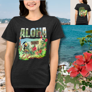  Personalised Aloha Tropical Paradise Double-Sided Tri-Blend Shirt