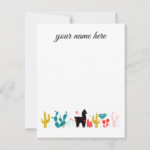 Personalised Alpaca Notecards