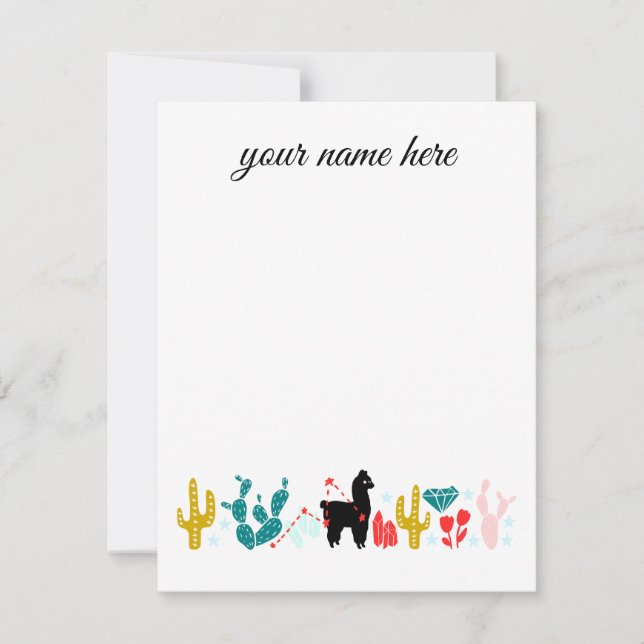 Personalised Alpaca Notecards (Front)
