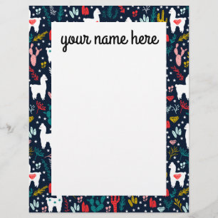 Personalised Alpaca Stationery Letterhead