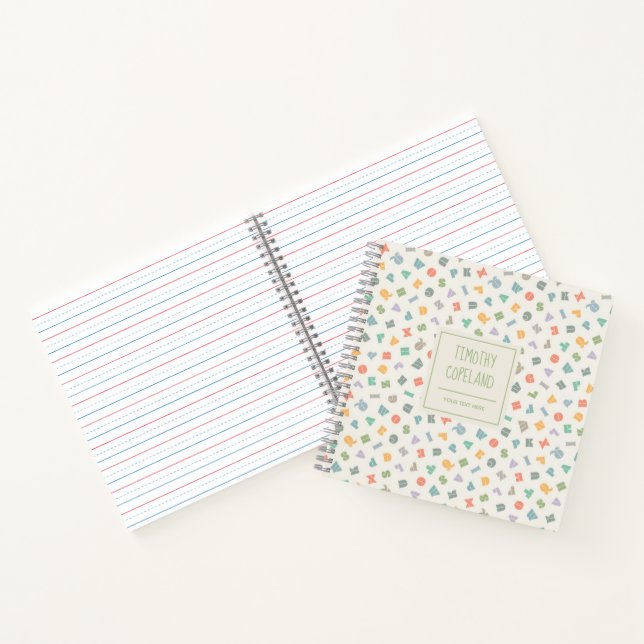 Personalised Alphabet ABC Name Notebook (Inside)