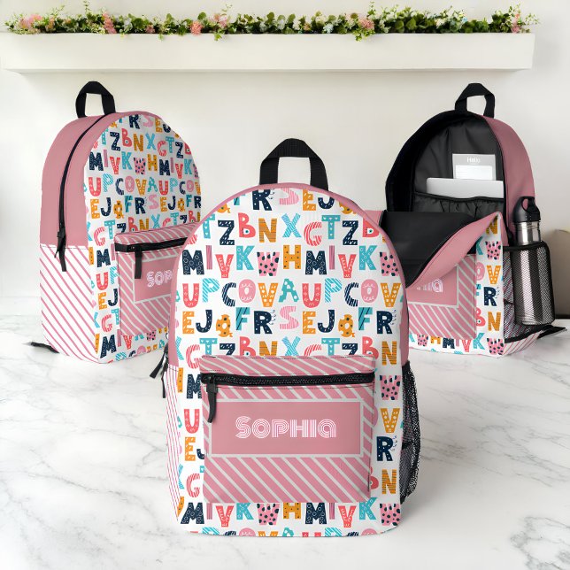 Personalised Alphabet Fun Kids - Back to School Printed Backpack (Creator Uploaded)