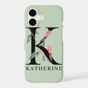 Personalised Alphabet K Floral Monogram
