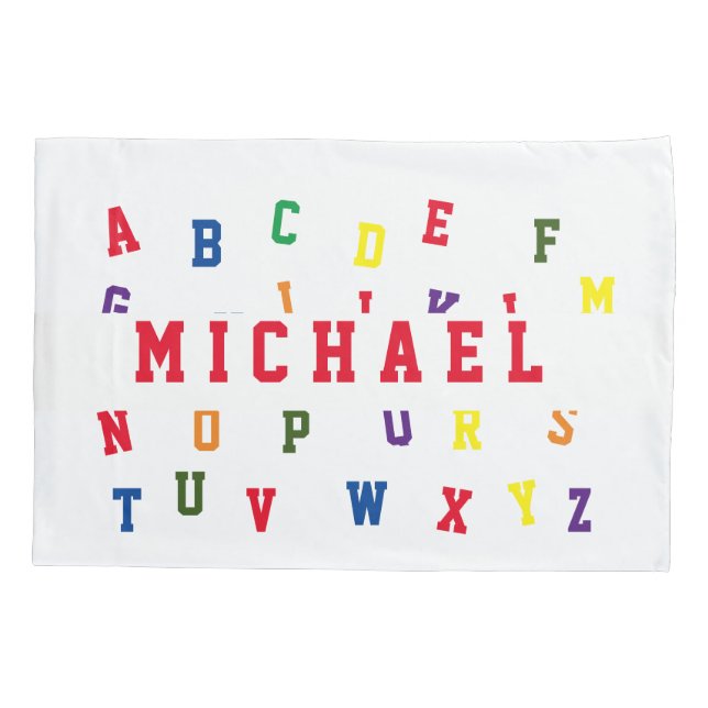 Personalised Alphabet Pillowcase (Back)