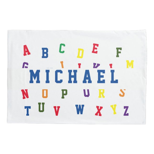 Personalised Alphabet Pillowcase (Back)