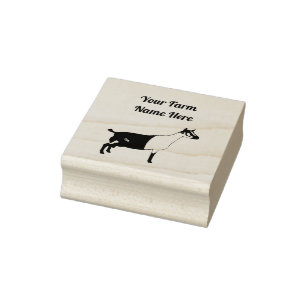 Personalised Alpine Dairy Goat Rubber Stamp