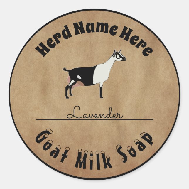 Personalised Alpine Goat Milk Soap Classic Round Sticker (Front)