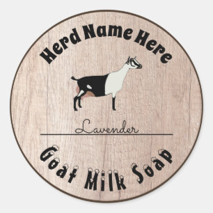 Personalised Alpine Goat Milk Soap Classic Round Sticker