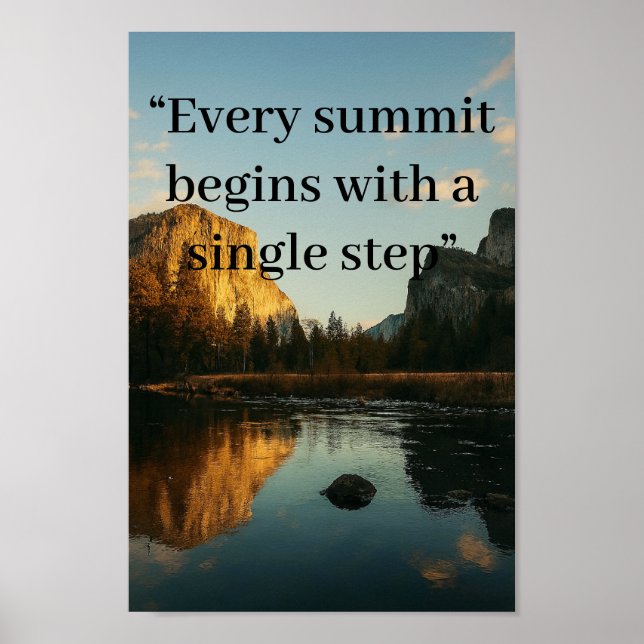 Personalised Alpine Reflection Chalkboard Print (Front)