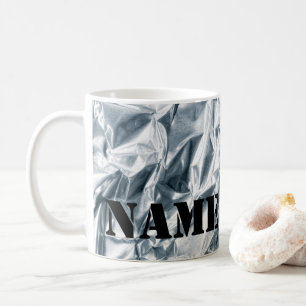 Personalised Aluminium Tin Foil Design Coffee Mug