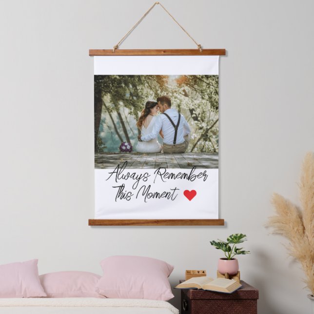 Personalised Always Remember This Moment Hanging Tapestry (Bedroom)