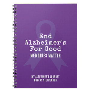 Personalised Alzheimers Awareness Journey Diary Notebook