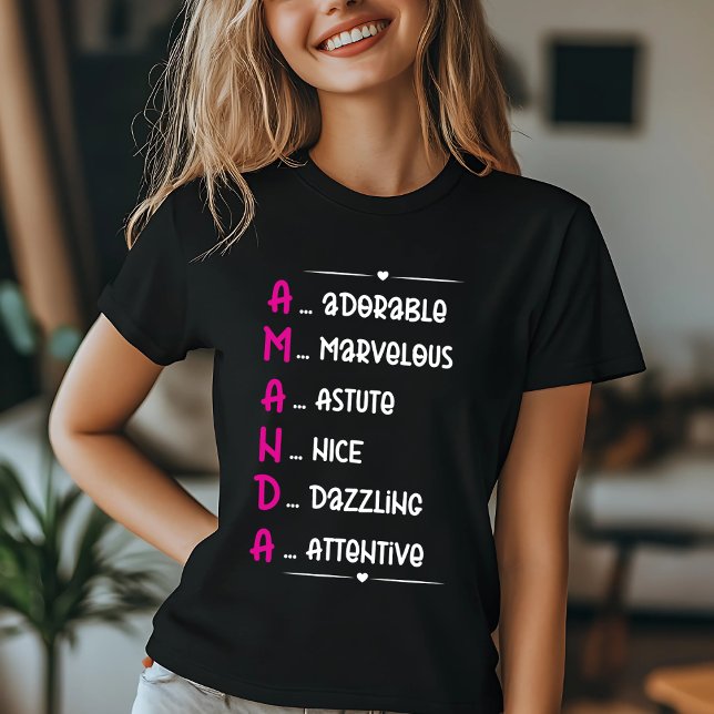 Personalised Amanda Name Art T-Shirt (Creator Uploaded)