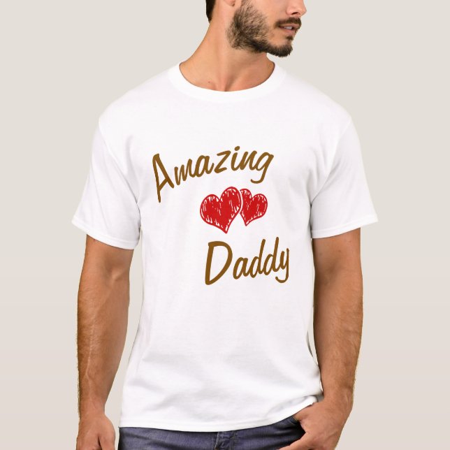 Personalised Amazing Daddy T-Shirt | Custom Name (Front)
