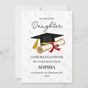 Personalised Amazing Daughter Graduation Card