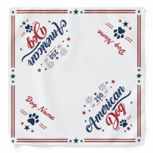 Personalised America 250 Patriotic Dog Bandanna