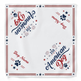 Personalised America 250 Patriotic Dog Bandanna
