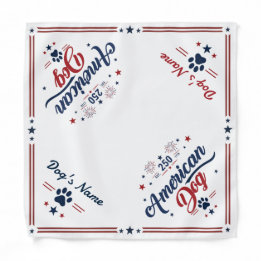 Personalised America 250 Patriotic Dog Bandanna sm