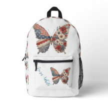 Personalised American Butterfly Name Backpack