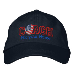 Personalised American Coach with your name Embroidered Hat