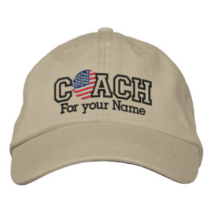 Personalised American Coach with your name Embroidered Hat