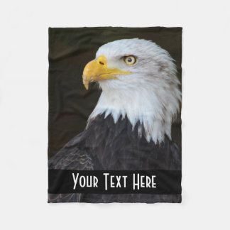 Personalised American Eagle Photography Print Fleece Blanket