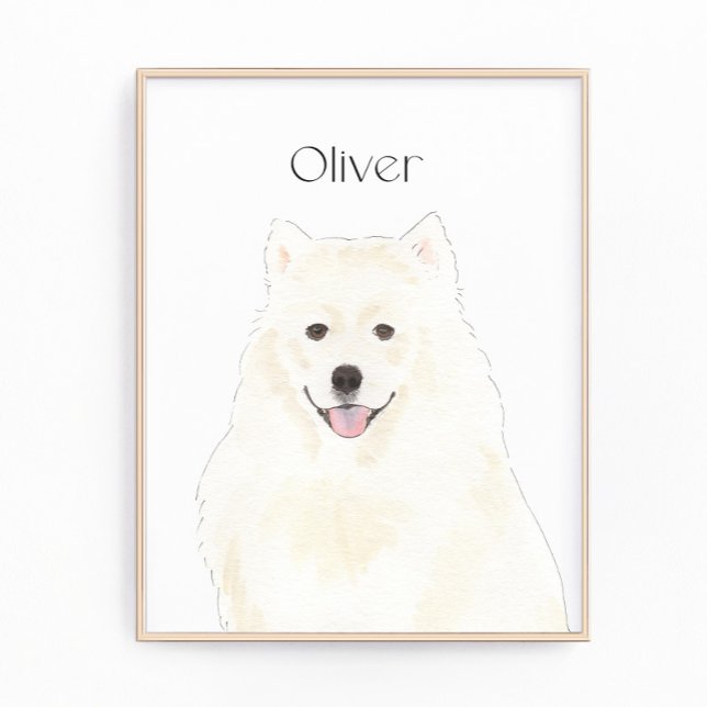 Personalised American Eskimo Samoyed Dog Photo Print (Creator Uploaded)