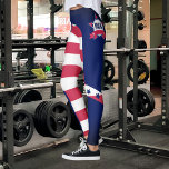 Personalised American Flag 4 Th Of July  Leggings<br><div class="desc">Stand out from the crowd with these one-of-a-kind leggings! Customised with your name and the USA flag, these leggings are sure to make you feel like a true American. Whether you're at the gym or just out running errands, make a statement with these unique and stylish leggings. With their comfortable...</div>