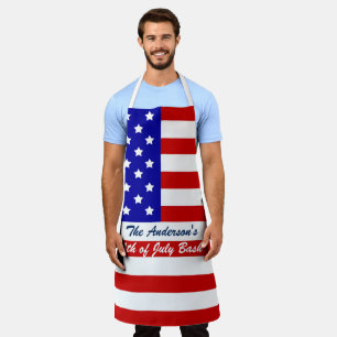 Personalised American Flag Apron