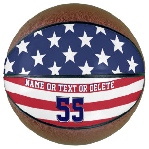Personalised American Flag Basketball, Patriotic Basketball