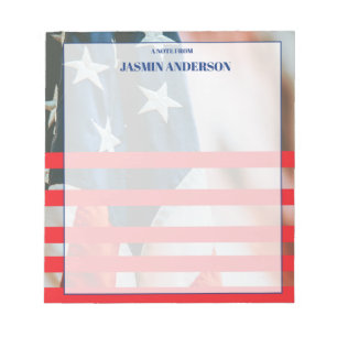 Personalised American Flag Patriotic USA  Notepad