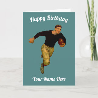 Personalised American Football Birthday Card