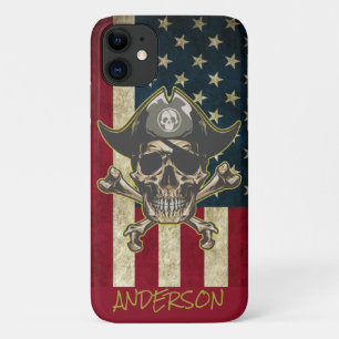 Personalised American Golden Skull Case-Mate iPhone Case