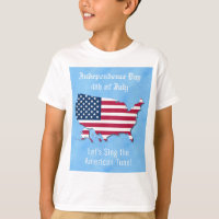 Personalised American Map, Flag July 4th Blue Sea