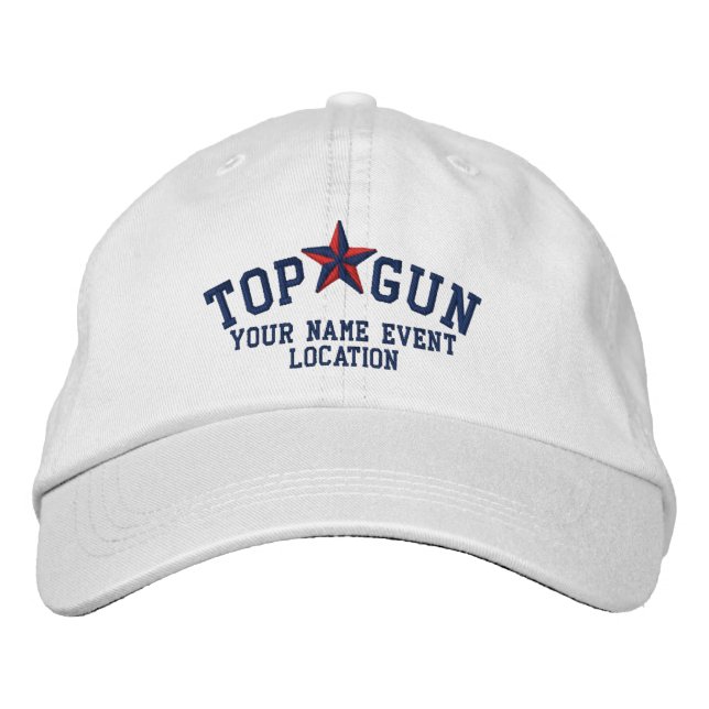 Personalised American Star Embroidery Embroidered Hat (Front)