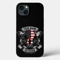 Personalised American Veteran Proud Vet USA Flag