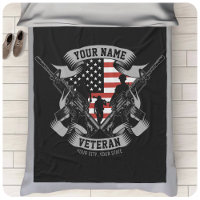 Personalised American Veteran Proud Vet USA Flag