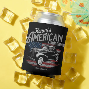 Personalised American Vintage Classic Car Garage Can Cooler