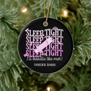 Personalised Anaesthesia Nurse “Sleep Tight” CRNA Ceramic Tree Decoration