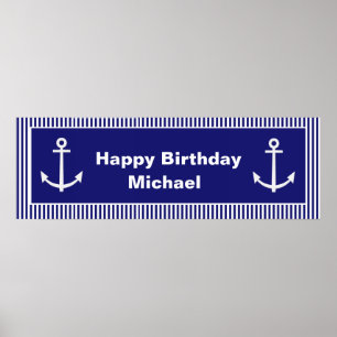 Personalised Anchor Banner Poster