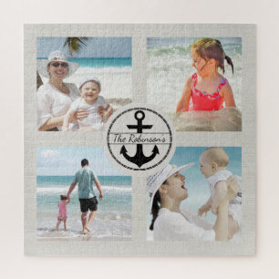 Personalised Anchor Photo Collage Jigsaw Puzzle