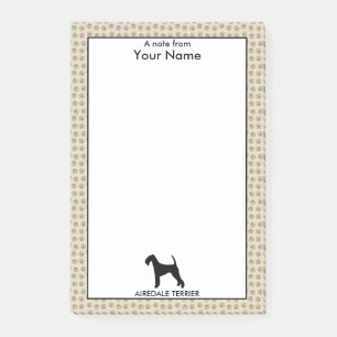 Personalised and Custom Colour Airedale Terrier Post-it Notes
