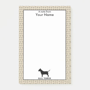 Personalised and Custom Colour Bull Terrier Post-it Notes